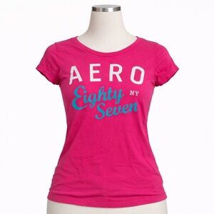 Y2K Aeropostale Pink “Aero Eighty Seven” Graphic Tee